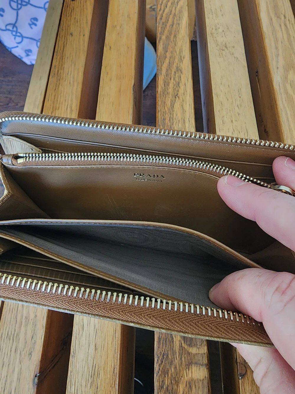 PRADA Saffiano Zip Wallet